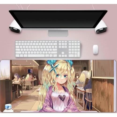 Customized picture girl cute mouse pad kawaii table pad game table pad writing table pad laptop mouse pad office home keyboard p