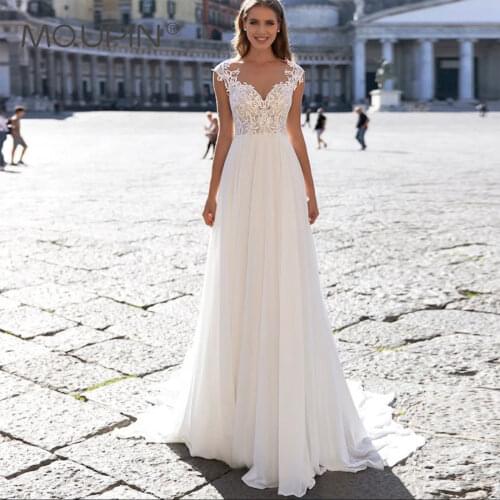 MQUPIN Wedding Dresses With A Train