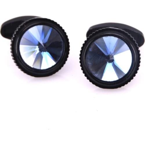 Mens French Shirt Cufflinks Scarf Hat Accessories Black Blue Crystal Cuff button Wedding Couple Jewelry Gifts