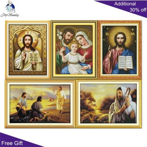 Joy Sunday Cross Stitch R318 R318(2) R400 R403 R407(2) Home Decor Jesus Chanted Chanting Jesus Shepherding Cross Stitch kits