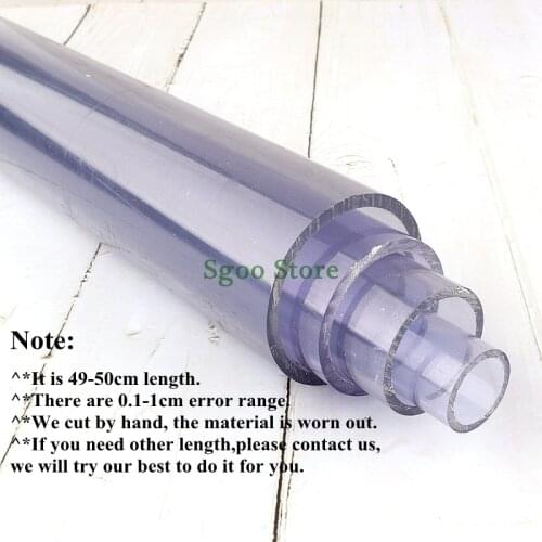 Outer Diameter 63/75/90/110/140/160mm PVC Transparent Pipe Aquarium Fish Tank Tube Garden Irrigation Watering Fittings 50cm Long