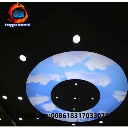 Starry night sky design printed pvc stretch ceiling designs for ceiling and wall decoration