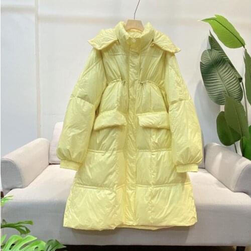 2021 New Warm Long Parka Womens Winter Jacket for Womens Hooded outwear Loose White Duck Down Coat Women Down Jacket