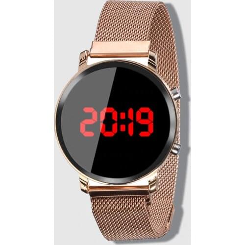 New LED Watch Women Watches Stainless Steel Female Watch Electronic Clock Men Digital Watches Wristwatch Mens Relogio Feminino
