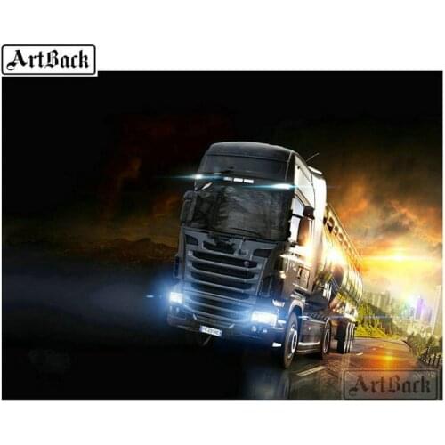 New 5d diy diamond painting truck icon full square drill rhinestone mosaic 3d diamond embroidery home decor gift