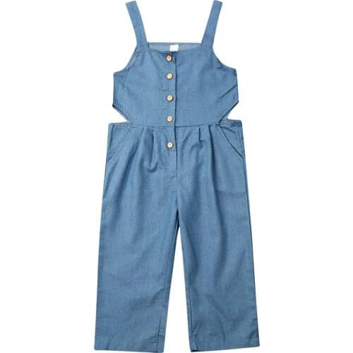 Toddler Kid Baby Girl Clothes Romper Jumpsuit Bib Pants Overalls Outfit 1-6Y