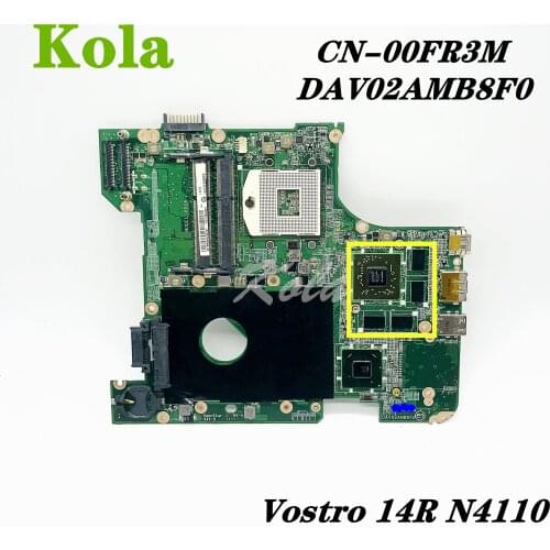 Original Laptop Motherboard For Dell Vostro 14R N4110 0FR3M 00FR3M CN-00FR3M DAV02AMB8F0 HM67 DDR3 Mainboard 100% fully tested