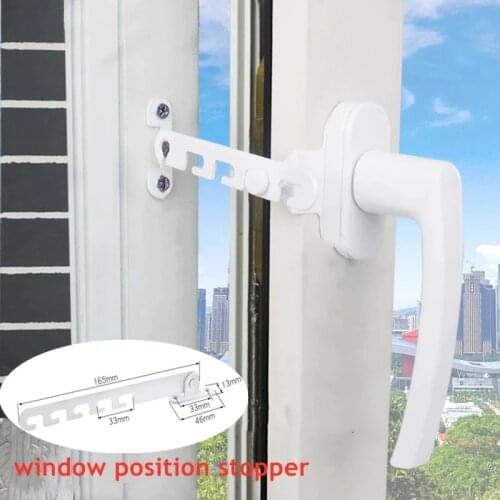 Adjustable window Sash Limiter stopper wind brace Kids Safety Lock Window Restrictor Opening Security Door latch Guard Protecter
