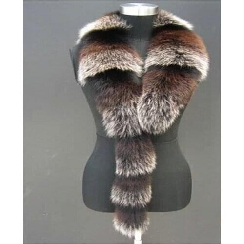 Scarves & Wraps fashion Natural fox fur Collar Scarf placket large fur collar fox fur tie in winter men and women