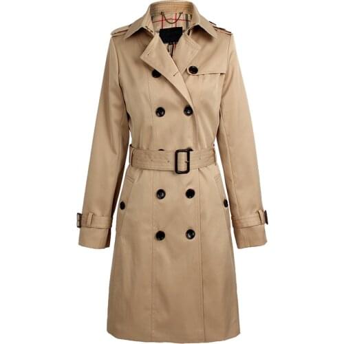 Sherhure Women's Double Breasted Trench Coats