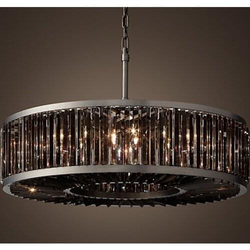 Modern Vintage Crystal Chandelier Lighting Pendant Hanging Light Ceiling Mounted Chandeliers Lamp for Home Hotel Villa Decor