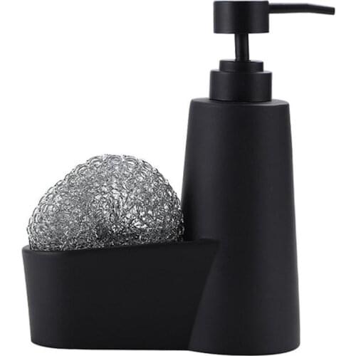 Sink Countertop Soap Dispenser Kitchen Dish Soap Liquid Soap Bottle With Stainless Steel Clean Ball Dishwashing Liquid Dispenser