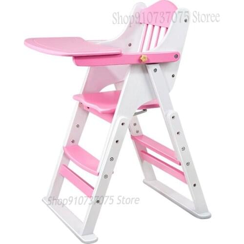 Baby Dining Chair Solid Wood Childrens Dining Chair Household Adjustable Folding Baby Dining Table Chair For Hotel