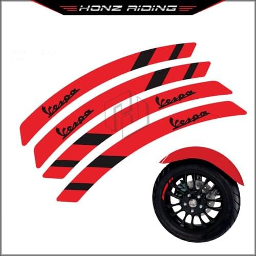 For Vespa Sprint GTS 50 125 150 250 300 Super Motorcycle Wheel Decal Rim Reflective Sticker