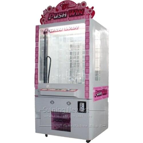 Suining Hot Sale Token Coin Operated Games Pushing Gift Toy Vending Arcade Game Machine For Amusement Center