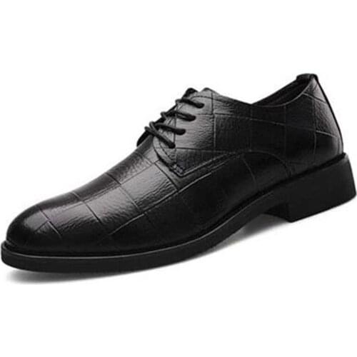 Nice Pop leather shoes leather breathable pointed mens business dress shoes black fashion casual shoes zapatos de hombre