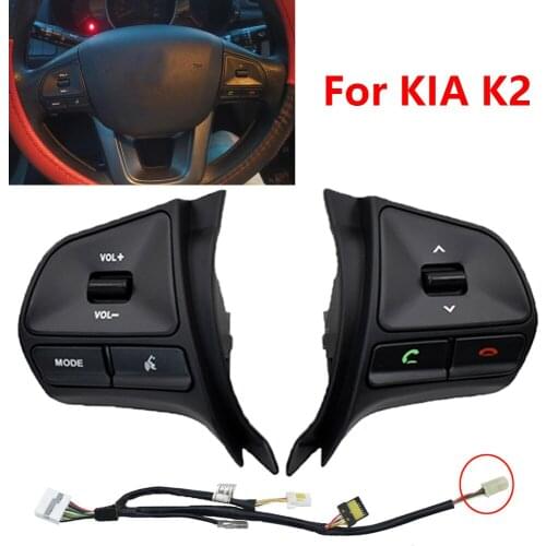 Brandnew quality Steering wheel audio volume music control button telephone sound switch With backlight For KIA K2 new RIO K2