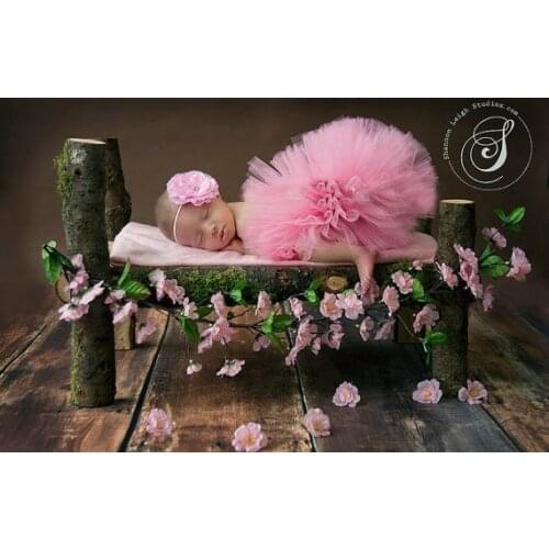 Princess Tulle Tutu with Matching Headband Set Newborn Photography Props Little Girl Tutu Skirt Pageant Birthday Costume Outfit
