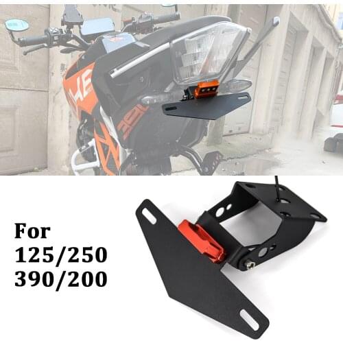 Motorcycle Rear License Plate Tail Frame Holder Bracket with LED Light for 125 250 390 200 2013 - 2016 2017 2018 2019 2020