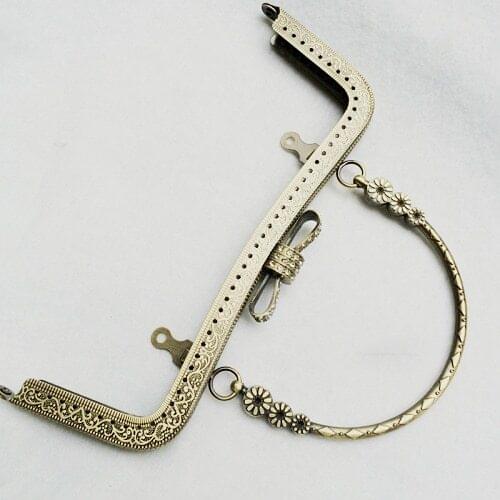 Diamond tie pattern metal purse clasp frame bag knurling hardware accessories 20cm 3pcs/lot