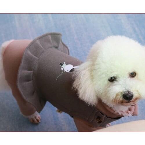 Pet Dog Winter Clothes Warm Jacket+Vest Two-Piece Suits Woolen Nylon Fabric+Velvet Inside Jumpsuit For Small Dogs Coat Chihuahua