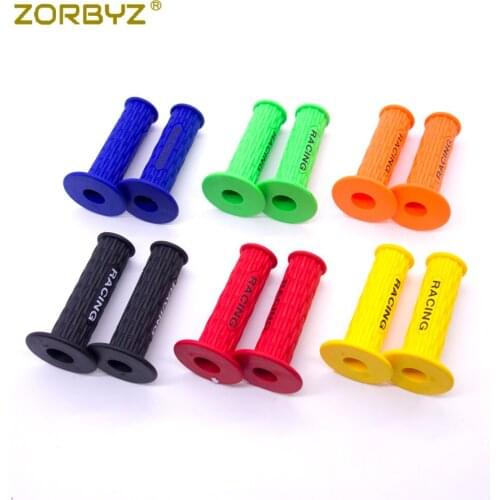 ZORBYZ Motorcycle 7/8'' Rubber Racing Handlebar Hand Grip For Honda Suzuki Kawasaki Cafe Racer Dirt Bike