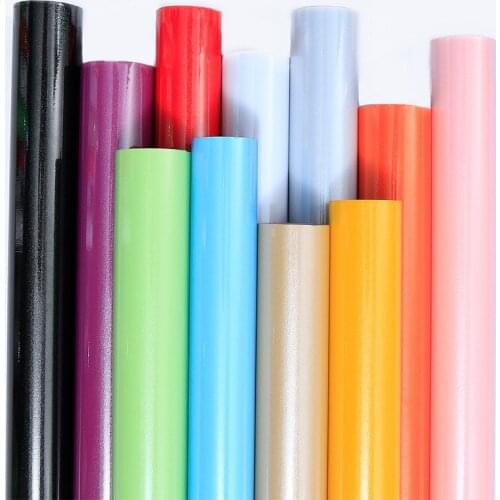 10M/Roll Pearl Color Waterproof Wallpaper PVC Self Adhesive Furniture Desktop Paper Solid Home Decoration Wall Cooktop Stickers