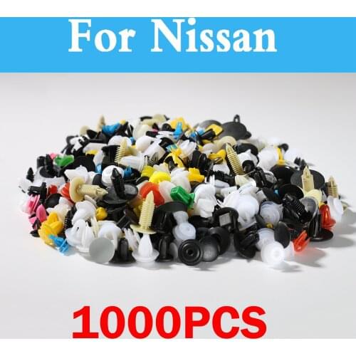 1000pcs Mixed Fastener Bumper Door Panel Rivets Clips For Nissan Rt Fairlady Z Moco Murano Note Figaro Fuga Leaf Micra Maxima