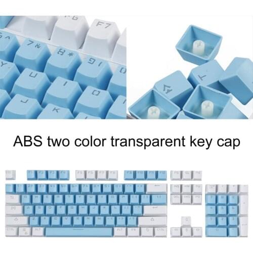 104-keys ABS Translucent Couple Keycaps Two-color OEM Height Cherry Satellite Mechanical-Axis Keyboard Standard 61/87/104-key