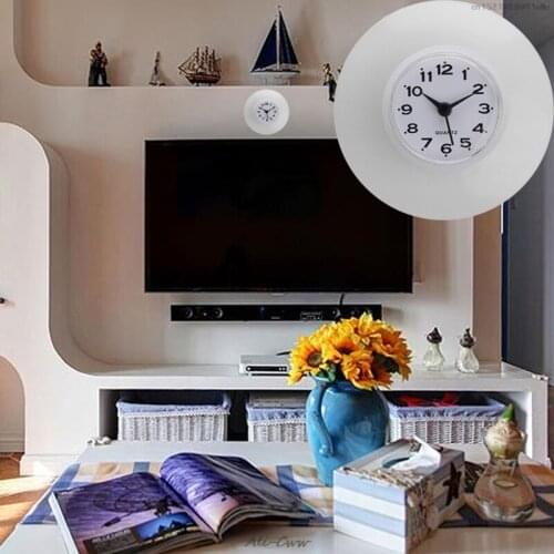 2018 Silicone Bathroom Kitchen Shower Suction Wall Clock Multicolor Water-Resistant Timer Glass Wall Window Mirror Shower Clock