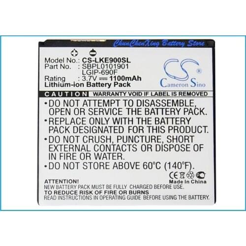 Cameron Sino 1100mAh Battery LGIP-690F for LG C900,C900k,E900, E906, Jil Sander,LU3000,Optimus 7,Optimus 7Q,Optimus Mach,Quantum