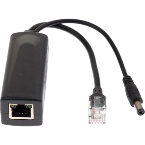 6Piece Active 48V to 12V PoE Power Over Ethernet Splitter Compliant with IEEE 802.3af / at