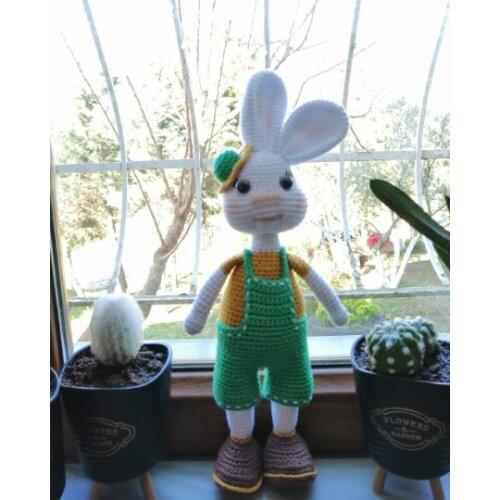 Amigurumi Rabbit Amigurumi Bunny Rabbit Amigurumi Doll Toy Crochet Stuffed Animals for Baby for Decor Handmade Knitting Birthday