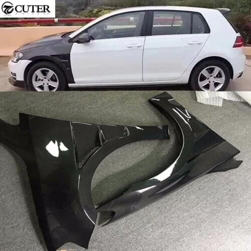 Golf 7 MK7 Carbon Fiber Side Fender Mudguards Trim for VW Golf MK7 2014UP