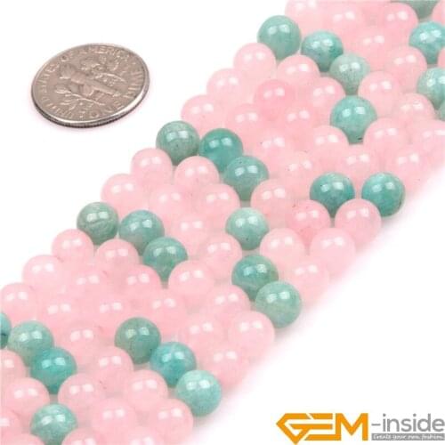 6mm Natural Rose Quartzs & Amazonite Stone Beads DIY Beads For Jewelry Making Beads Strand 15" Free Shipping Wholesale