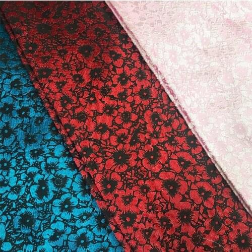 CF534 1meter Pink/Red/Blue Florals Jacquard Brocade Fabric Chinese Wedding Cheongsam Fabric Cosplay Cushion DIY Sewing Cloth