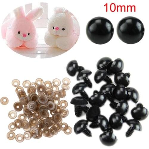 20pcs 6-20mm Black Plastic Safety Eyes For Teddy Bear/Dolls/Toy Animal/Felting
