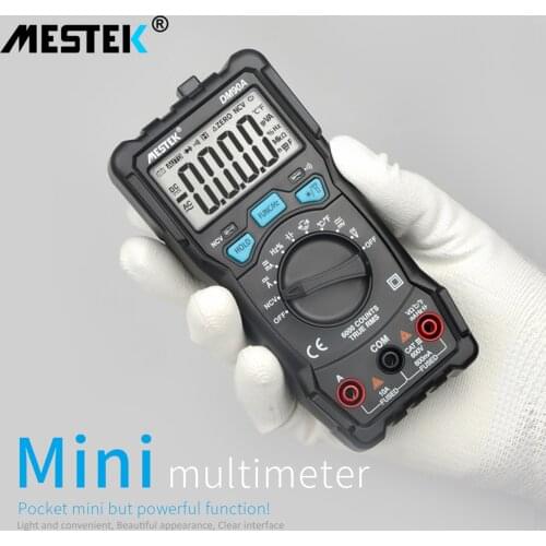 MESTEK DM90A 6000 Counts Auto-ranges True RMS LCD Digital Multimeter AC Voltage/Current Meter Capacitance Resistance Tester