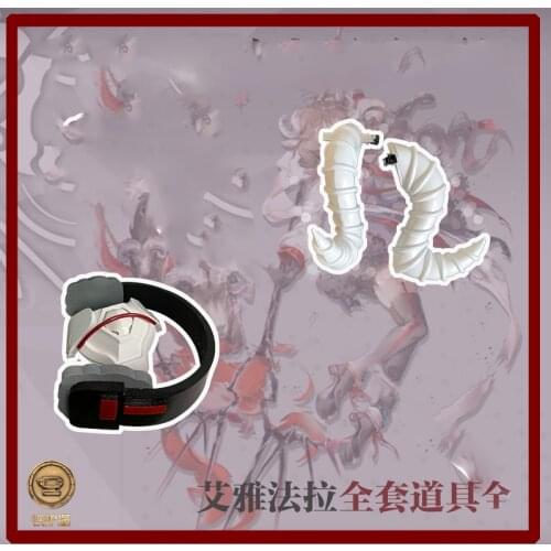 Game Arknights Eyjafjalla Headwear Horn Mask Headset Cosplay Props Anime Role Playing Props for Halloween Christmas Party