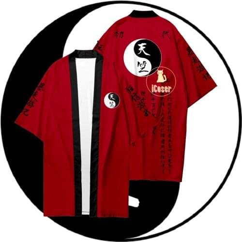 Anime Tokyo Revengers Tenjiku Cosplay Haori Izana Kurokawa Red Long Kimono Kakucho Hitto Cloak Tetta Kisaki Cardigan Shorts