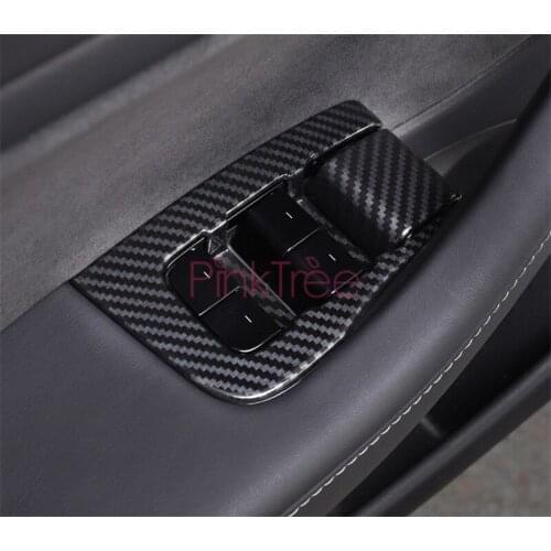 Interior Window Glass Switch Cover For Tesla Model 3 2017 2018 2019 Car Styling Tuning Accessories