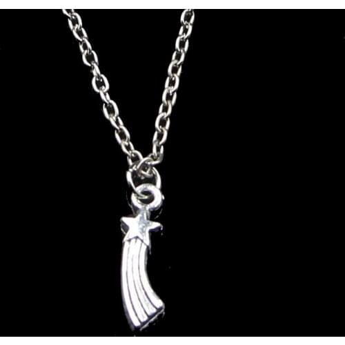 Fashion 20*5mm Shooting Star Pendant Necklace Link Chain For Female Choker Necklace Creative Jewelry party Gift