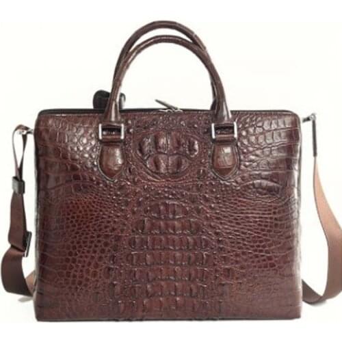 Ourui true crocodile male handbag skull men briefcase large capacity men handbag men bag