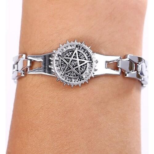 Men Bracelet Stainless Steel Bracelets Men Popular cartoon Kuroshitsuji mark Jewelry For Best Friends