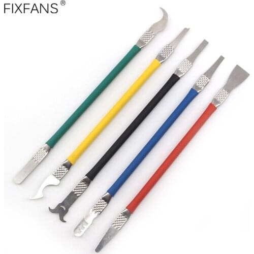 FIXFANS 5 Pcs BGA Chip Repair Thin Blade Pry Tool Kit CPU Remover for iPhone Processors NAND Flash Logic Board Repair Tools Set