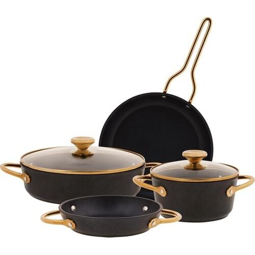 Bio Diamond Power 6 Piece Cookware Set gold