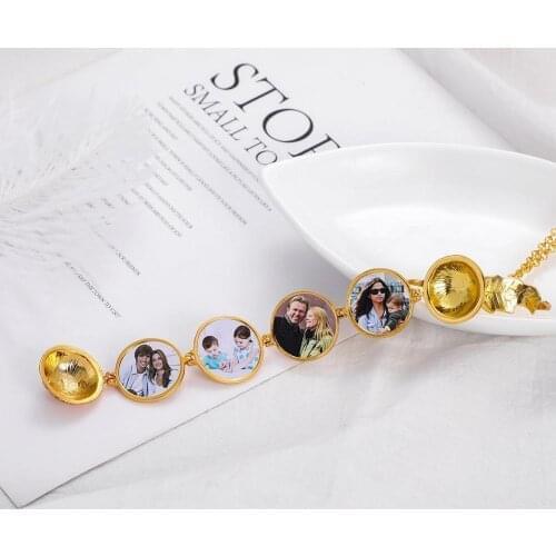 Gift Geometric Round Phase Box Love Pendant Necklace can Open Fold Multilayer Phase Box hollow Angel Wings Necklace Jewelry