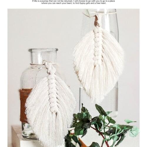 Nordic Style Hand-woven Placemat Potholder Creative Small Fresh Wall Hanging Table Mat Cotton Braid Macrame Cup Cushion Non-slip