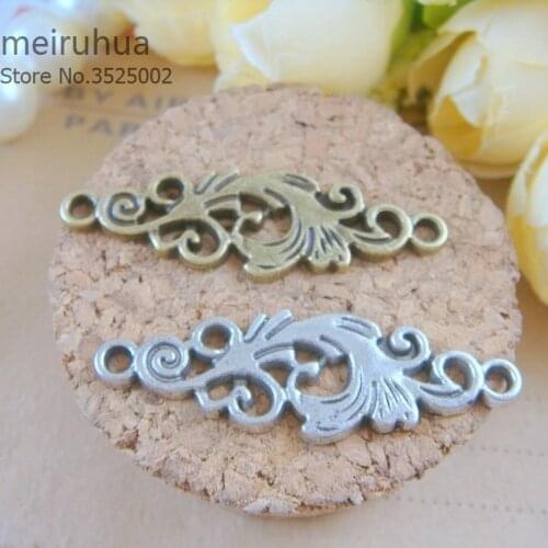 20 pieces / lot 12*36mm Alloy Findings charm pendants Antiqued style bronze tone Connect