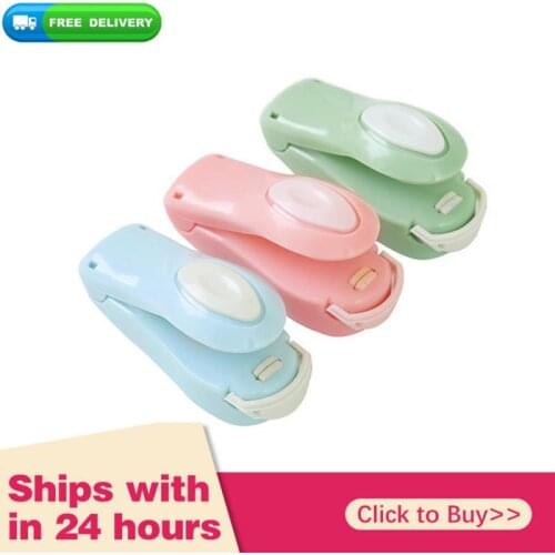 Portable Mini Sealer Home Heat Bag Plastic Food Snacks Bag Sealing Machine Food Packaging Kitchen Storage Bag Clips Dropshipping